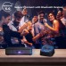 DLP Projector, bonsaii 350 ANSI Lumen Smart WiFi Bluetooth Projector with Hi-Fi Speaker, 3D 1080P 120" Display Supported Movie Projector for Home Theater, Compatible with TV Stick/USB/HDMI/Android/iOS